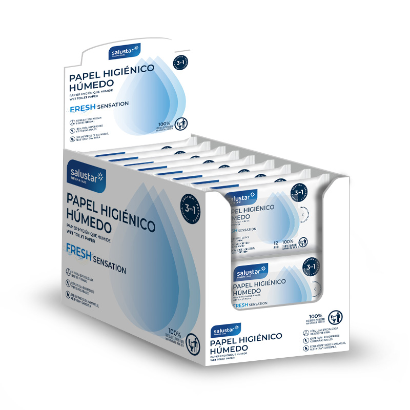 Hemorrhoids and anal fissures Salustar Wet Toilet Paper 12 units - Image 2