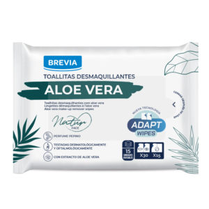 Lingettes démaquillantes Brevia Naturface á l’aloe vera 15/30 unités