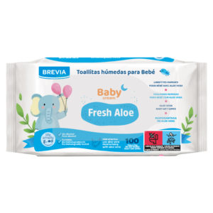 Lingettes Humides para bebé Brevia Baby Cream Fresh Aloe 100 unités