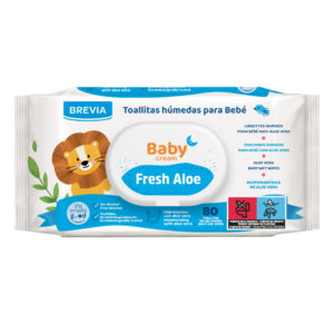 Lingettes Humides para bebé Brevia Baby Cream Fresh Aloe 80 unités