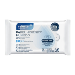 Papier higyénique humide spécial Hémorroïdes et fissures anales Salustar 12 unités