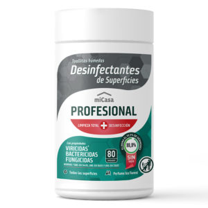 Lingettes humides désinfectants de surfaces. Usage professionnel. 80 unités Canette