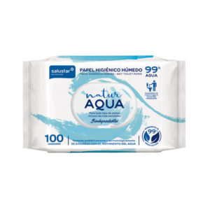 Papier higyénique humide Natur Aqua 100 unités