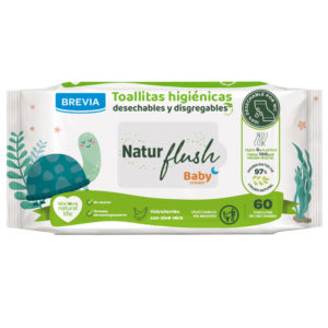 Lingettes hygiéniques para bebé Brevia Baby Cream BIO jetable 60 unités