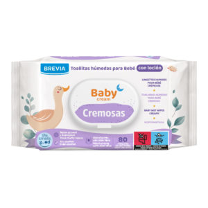 Lingettes Humides para bebé Baby Cream Crémeux 80 unités
