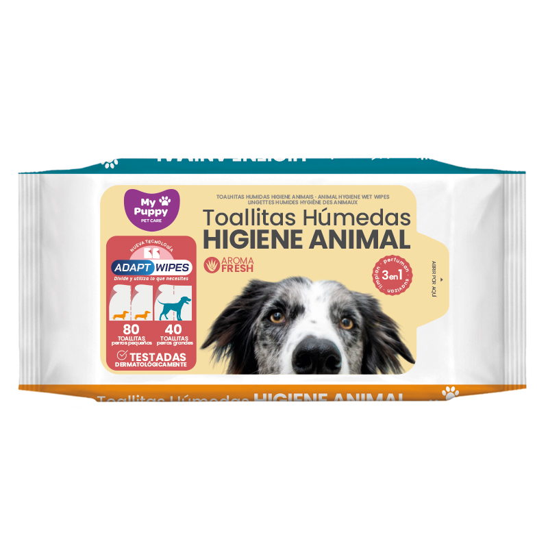Toallitas Húmedas Higiene Animal My Puppy 80/40 unidades - Brevia  Corporación